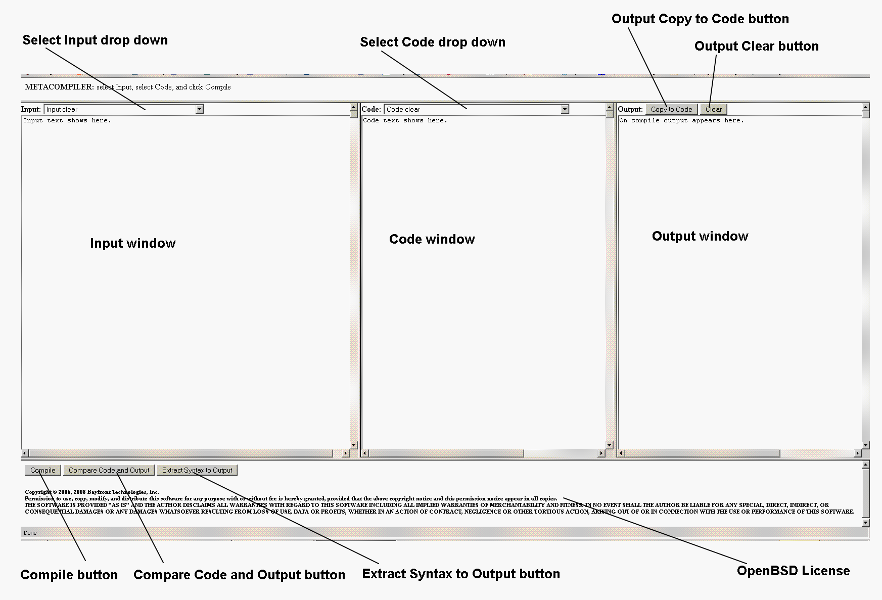 [Metacompiler Workshop interface image]